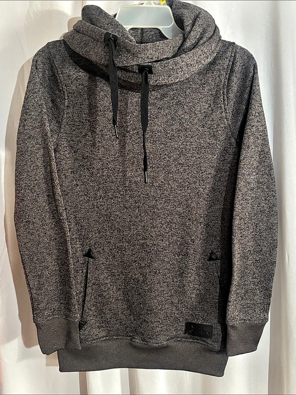Volcom Women’s Tower Cowl Neck Pullover Fleece Hoodie Grey Small NWOT - Picture 4 of 14